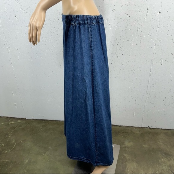 CP Shades Women’s size Medium Blue Denim Jean Maxi Skirt - Picture 6 of 16